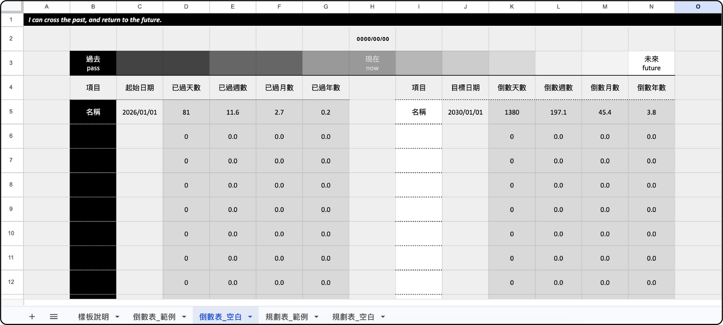 iunnPIM 倒數規劃範本 [FREE]